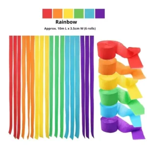 Bio-degradable Soft Strong Stretchy Florist Craft Crepe Paper Streamers Crinkle Roll for Kite Tail Festival Event