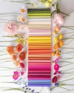 Biodegradable 100 140 Gsm Printed Colored Disposable Crepe Paper Roll DIY Flower Decoration Graduation Easter Halloween New Year