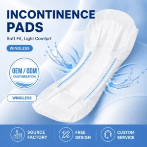 Biodegradable Breathable Winged Menstrual Disposable Adult Male Pad Incontinence Men Pad