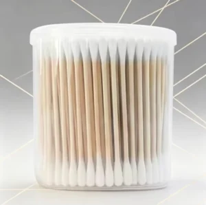 Biodegradable Dual Tip Cotton Swabs Custom Bamboo Pole Qtips for Personal Ear Care