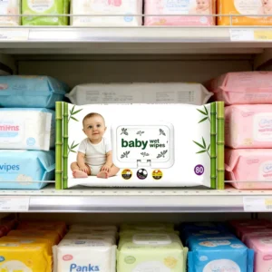 Biodegradable Organic Unscented Baby Wipes 80pcs Face Hand Water Cleansing Antibacterial Wipes