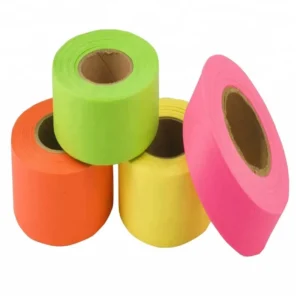Biodegradable PVC & PE Flagging Tape for Pavement Marking Single Sided Acrylic Adhesive Pressure Sensitive Warning Masking Tape