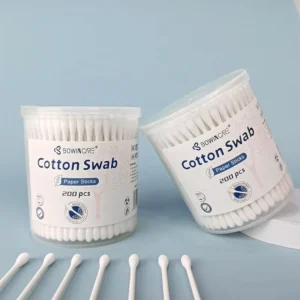 Biodegradable Paper Stick Cotton Buds Soft Discreet Q tips Disposable Cotton Swabs Ear Cleaning Custom Logo OEM
