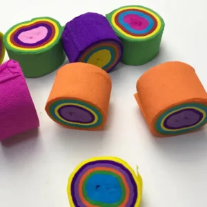 Birthday Party Background Decoration Colorful Multi Color Mini Crepe Paper Rolls Streamers