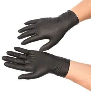 Black 4 5 6 8 Mil Disposable Medical Examination Household Kitchen Food Powder Free Nitrile Hand Gloves Box of 100 Pieces