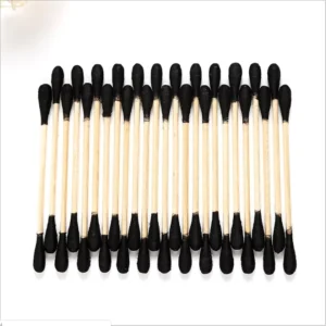 Black Cotton Swab Bamboo Stick Cotton Bud