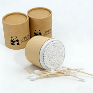 Black Disposable Bamboo Cotton Q Tips Eco Friendly Medical Ear Bud Cleaning Swab