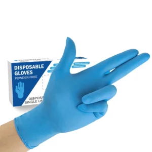 Black Disposable Gloves and Blue Nitrile Gloves Waterproof Protective Safety Work Hand and Arm Protection