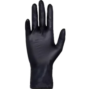 Black Disposable Powder Free Nitrile Gloves with Screen Touch & Anti Slip 4g PC Thickness for Salon Medical & Hotel Use