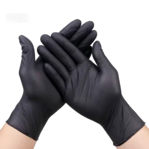 Black Disposable Tattoo Nitrile Gloves Guantes De Nitrilo Powder Free Nitrile Gloves Heavy Duty Nitrile Disposable Gloves