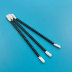 Black Handle Lint Free Swab Double Ended Precision Cleaning Swab Twisted Polyester Swab for Cleanroom