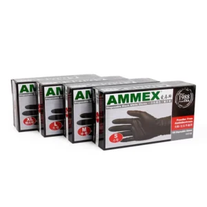 Black Nitrile Disposable Gloves 9 Inches Barber Tattoo Nail Beauty Salon Custom Box Latex Free Abrasion Resistant