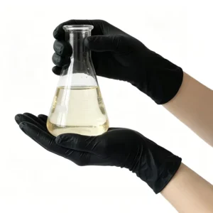 Black Nitrile Gloves 100pcs box Finger Texture Anti slip Anti Chemical Disposable Powder Free 3mil Nitrile Gloves for Laboratory