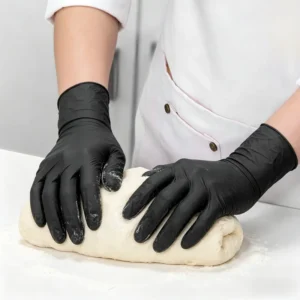 Black Nitrile Gloves Disposable Powder Free Food Grade Kitchen Baking BBQ Cleaning Gloves