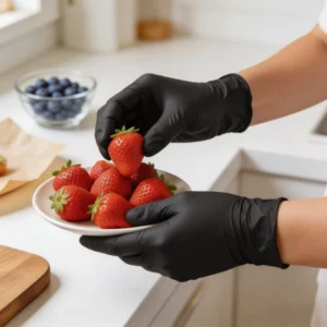Black Nitrile Gloves Disposable Powder Free Food Grade Kitchen Cooking BBQ Household Cleaning Gloves