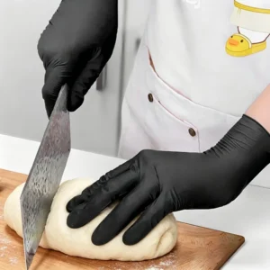 Black Nitrile Gloves Disposable Powder Free Food Grade Kitchen Dishwashing Gloves
