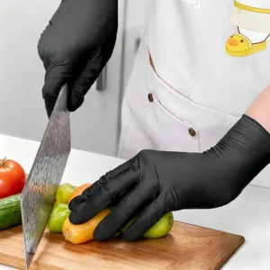 Black Nitrile Gloves Disposable Powder Free Premium Food Safe Kitchen Cooking Dishwashing Gloves