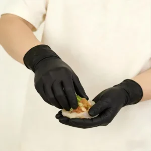 Black Nitrile Gloves Food Grade Certification Oil resistant Waterproof 4mil Powder Free Disposable Nitrile Gloves for Kitchen
