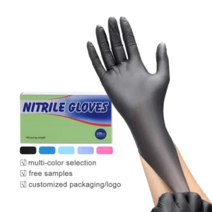 Black Nitrile Gloves Food Grade Powder Free Nitrile Exam Gloves