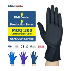 Black Nitrile Gloves Medical Examination Aged Care Veterinary 100pcs box Powder Free 4mil Disposable Nitrile Gloves for Dental