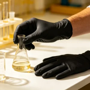 Black Nitrile Gloves Powder Free Latex Free Cleanroom Safe High Tactile Sensitivity Lab Exam Gloves