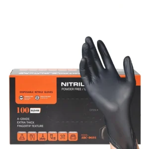 Black Nitrile Gloves Waterproof and Durable Powder Free Disposable Nitrile Gloves for Industrial Tasks Hide Dirt Oil Paint