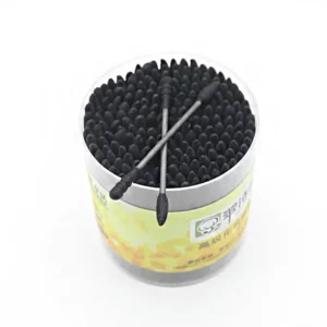 Black Paper Stick Cotton Swabs Square Box