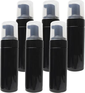 Black Plastic Dispenser Foamer Pump with Cover Bottle Hand Sanitizer Mousse Cleanser Lids Cosmetic Packaging Foam Pump