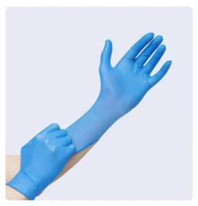 Blue 3.5 Mil Nitrile Gloves for Medical Examination Powder Free and Hand Safety for Laboratory Use in Food Production
