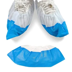 Blue Anti slip Waterproof Semi coated Shoe Cover Disposable Medical PP+PE Shoe Cover Unisex