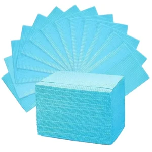 Blue Color Disposable Waterproof Pad Hygiene Dental Bibs for Beauty Salon and Tattoo