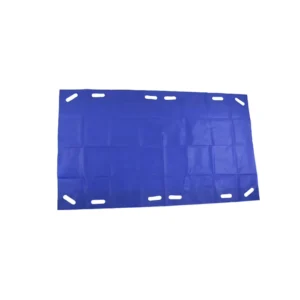 Blue Disposable Medical First Aid Surgery Carry Sheets With Handles Eco Portable and Floding Bed Pads Repositioning Patient