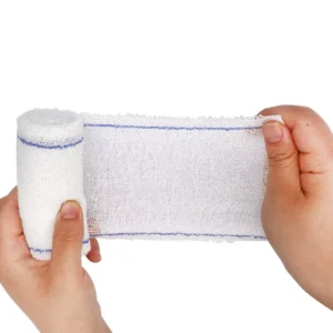 Blue Edged Elastic Spandex Medical Grade Surgical Crepe Bandage CE Certified Class I