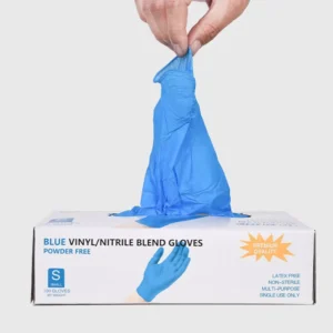 Blue Food Gloves Vinyl Nitrile Manufacturers Powder Free Disposable Nitrile PVC Blend Gloves Black Powder Free