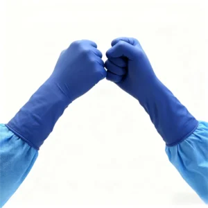 Blue Latex Powder Free Disposable Polyisoprene Vinyl Blend Examination Synthetic Gloves Sterile Puncture Resistant Medical