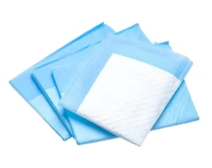 Blue Leak Proof Embossed Channel Disposable Waterproof Bed Pad for Incontinence Pet Underpad