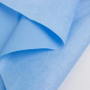 Blue Lightweight Surgical Gowns Medical Disinfection Polyethylene Water Jet Non Woven Fabric Breathable Anti Static