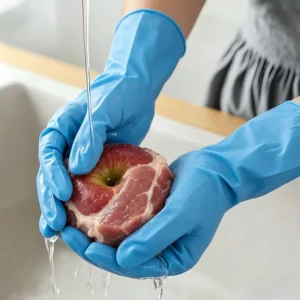 Blue Nitrile Gloves Disposable Food Safe Oil Resistant Kitchen Cooking Handling Gloves