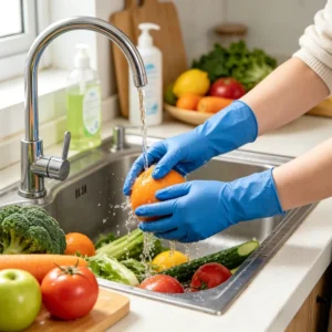 Blue Nitrile Gloves Disposable High Tensile Food Safe Kitchen Catering Dishwashing Safety Gloves