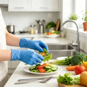 Blue Nitrile Gloves Disposable Powder Free Food Grade Kitchen Cooking BBQ Household Protection Gloves