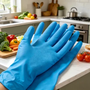 Blue Nitrile Gloves Disposable Powder Free Food Grade Non Slip Kitchen Baking Cleaning Gloves