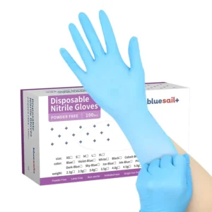 Blue Nitrile Gloves Manufacturer Medical Examination Doctor Touch Screen 4mil Powder Free Nitrile Disposable Gloves for Hospital