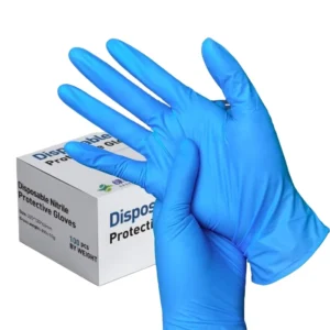 Blue Nitrile Gloves Powder Free for Hand Protection General Purpose Nitrile Gloves Box of 100 Household