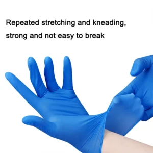 Blue Nitrile Medical Gloves Textured Fingertips Doctor Examination Powder Free Disposable Nitrile Gloves for Nursing