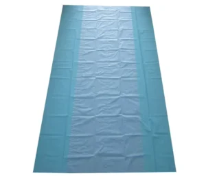 Blue PE Back Table Cover with Reinforcement 150x190cm Medical Use CE Certified