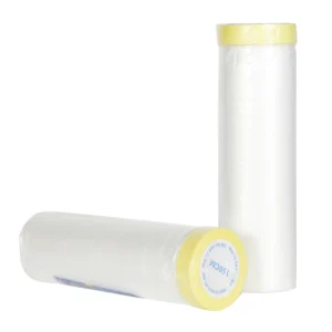 Blue Painters Paper Rolls Plastic Painting Pre-Masking Film Tape Rolls for Car Painting Covering Protection Windows