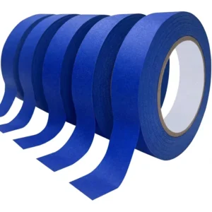 Blue Painters Tape 5 Rolls Acrylic Adhesive Crepe Paper Backing (0.94 Inch X 60.1 Yards) Easy Removal No Residue