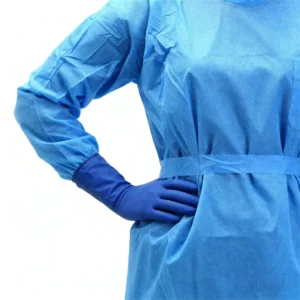 Blue Polyisoprene Safety Gloves 50pcs Box Sterile Tear Puncture Resistant Powder Free Disposable Finger Texture for Medical Use