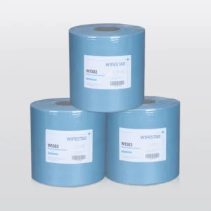 Blue Spunlace Nonwoven Fabric Wiping Roll Dust Free High Absorbency Wipes For Food Processing Industrial Cleaning Cloth