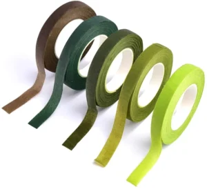 Bouquet Wrapping Floral Crafts Flower Vase Green Floral Ribbon Tape